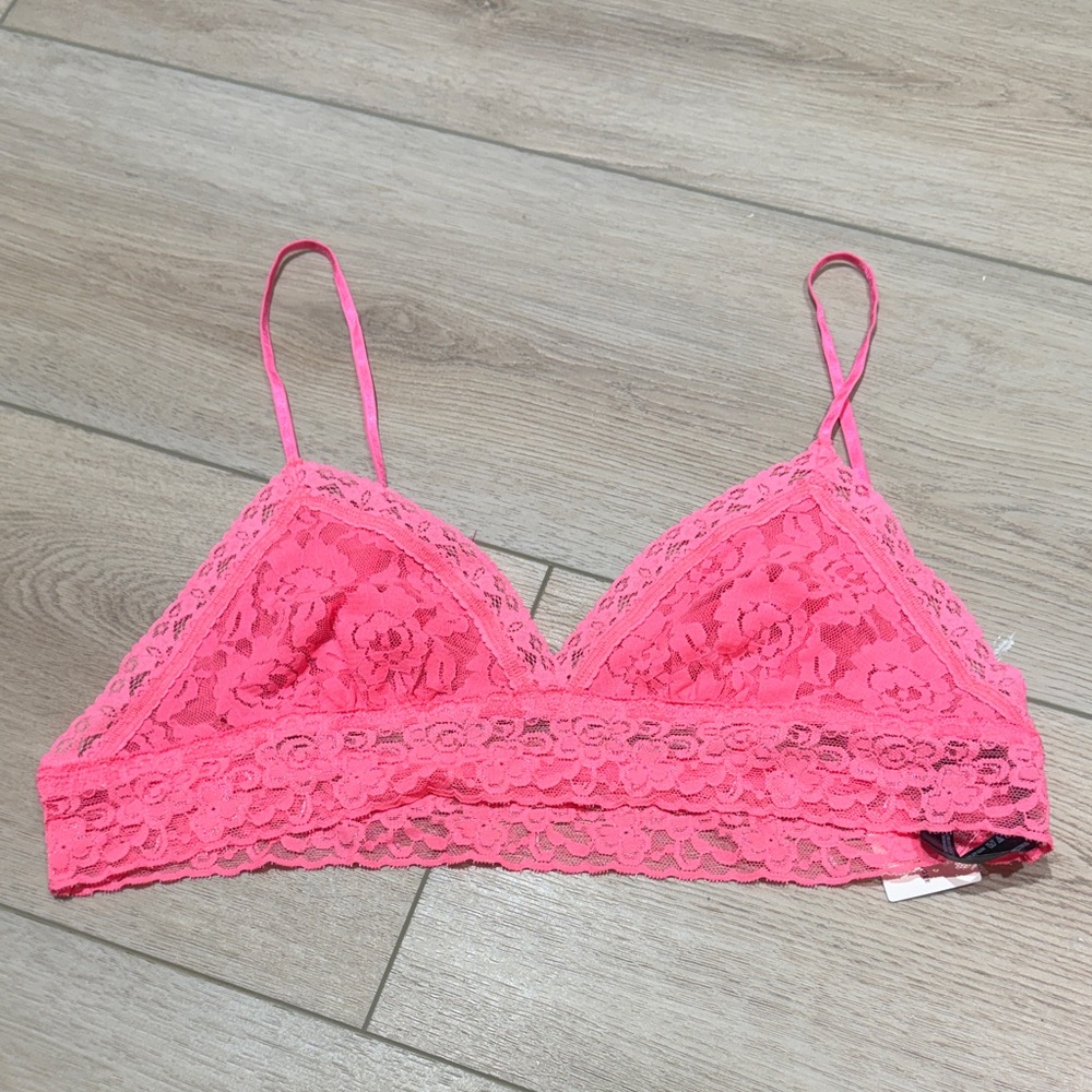 Vibrant Pink Lace Bralette